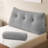 Comfort Wedge Pillow Headboard,  Soft Full Triangular Pillow, Reading Pillow, Backrest Cushion Headboard Gap Pillow For Back, Light Gray-125575957-132490660
