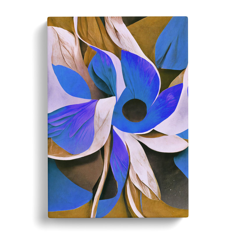 Abstract Floral Art No.5 - Wrapped Canvas Print, 50cm H x 35cm W x 3cm D