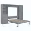 Lit escamotable avec armoire, tiroirs et tablettes Murphy
