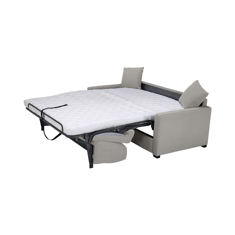 Canapé-lit en tissu de qualité supérieure Angeleca, Tissu HydraShield sable de performance moyenne