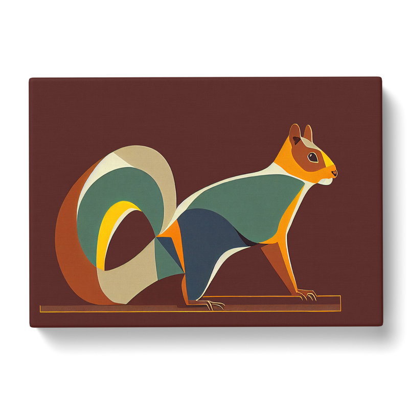 Squirrel In Abstract - Wrapped Canvas, 50cm H x 76cm W x 3cm D