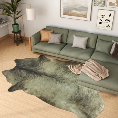 Tapis de forme irrégulière en fausse laine à motif cachemire avec envers antidérapant et bordure durable Tapis à motif animal abstrait
