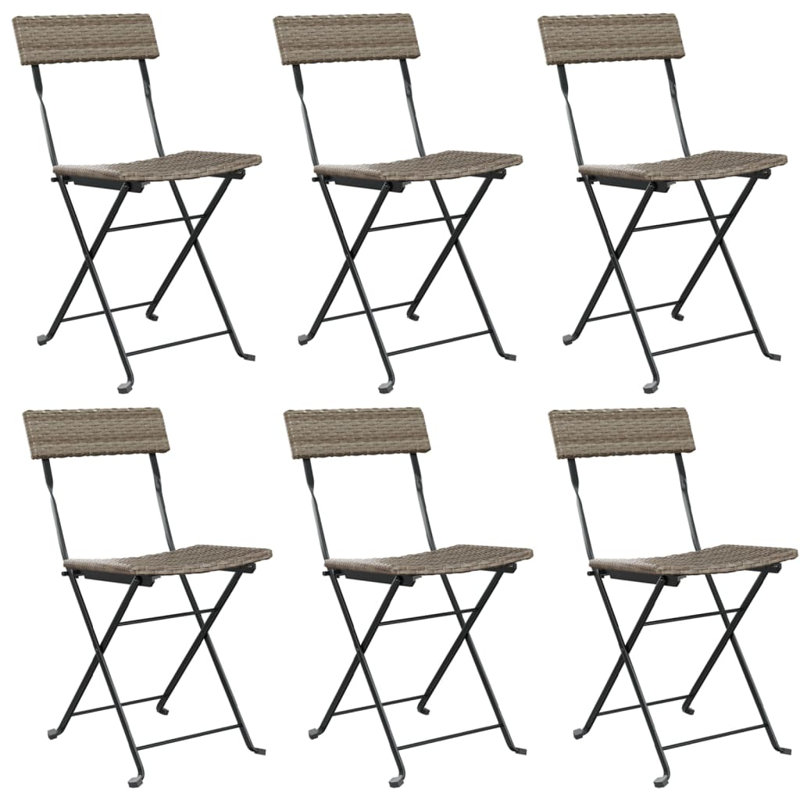 Alco Folding Patio Dining Side Chair, Grey
