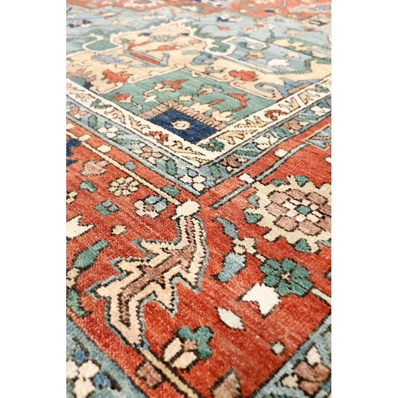 Oriental Area Rug in Rust, Square 5'10" x 6'3"