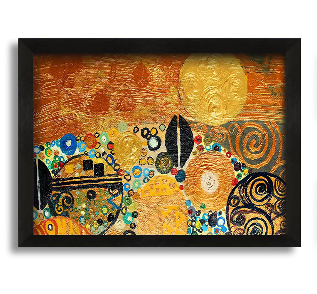 Gerahmtes Leinwandbild Golden Klimt