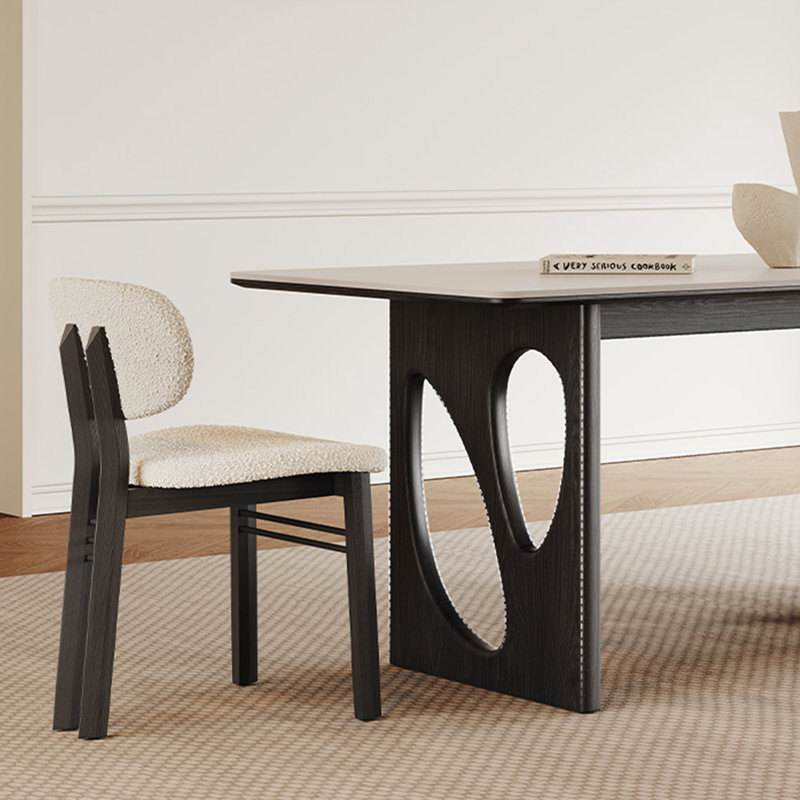 Table de salle à manger Pure White Rock Plate, H 29,52 po x L 62,99 po x l 31,49 po