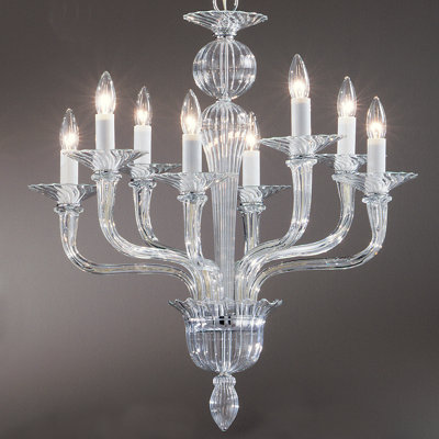 Gregoire 8 - Light Glass Dimmable Classic / Traditional Chandelier