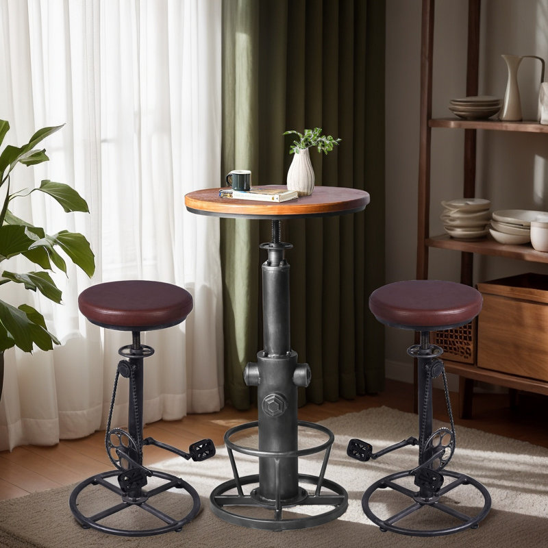 Kennemer 2 - Person Solid Wood Top Four Leg Dining Set