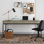 Bureau d'écriture en bois massif avec plateau pour clavier Lars