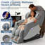 Electric Massage Chair, Full-Body Massage Chair with Heating, 8 Airbags, 16 Fixed Massage Rollers, Calf and Foot Massage, Bluetooth Speaker, Control Panel, Mobile Phone Holder, for Family and Friends to Use-1442699664