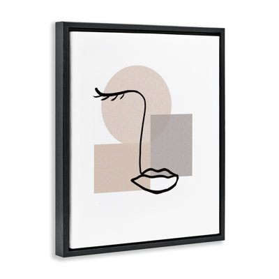 «Minimal Face Portrait», art mural encadré sur toile flottante par Chen Alyesh