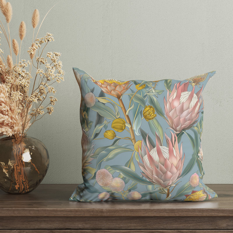 Housse de coussin réversible Floral Maximalist Floral, H 16 po x l 16 po