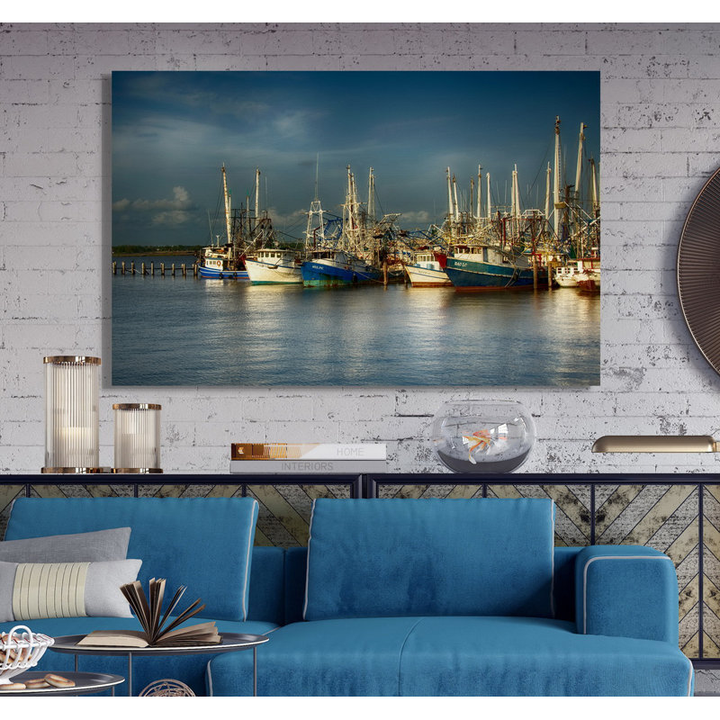 « crevettes i », reproduction d’impression, H 32 po x l 48 po x P 1,5 po, Toile tendue
