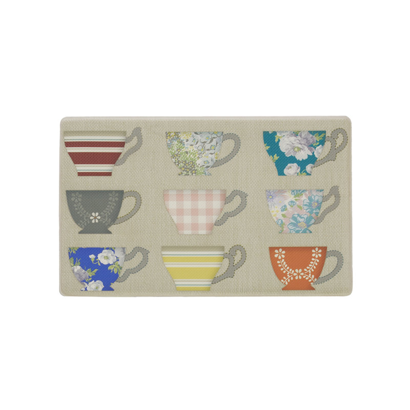 Laura Ashley Bristol Wellness Anti-Fatigue Mat, Rectangle 1'5" x 5', Beige