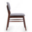 Ensemble de 2 chaises de salle à manger rembourrées Mid-Century avec structure en bois d'hévéa et gris clair-2060979677-2060979679