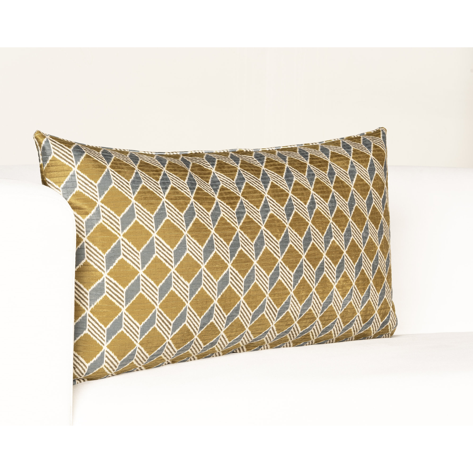 Floating Cubes Accent Pillow, Rectangular 12"H x 21"W, Polyester
