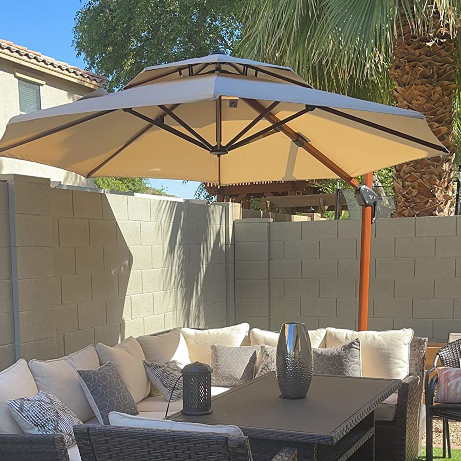 Brimley 12' Cantilever Umbrella, Beige