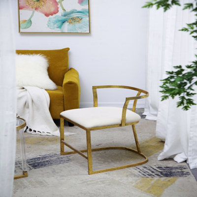 Chaise d'appoint Basic, or vieilli