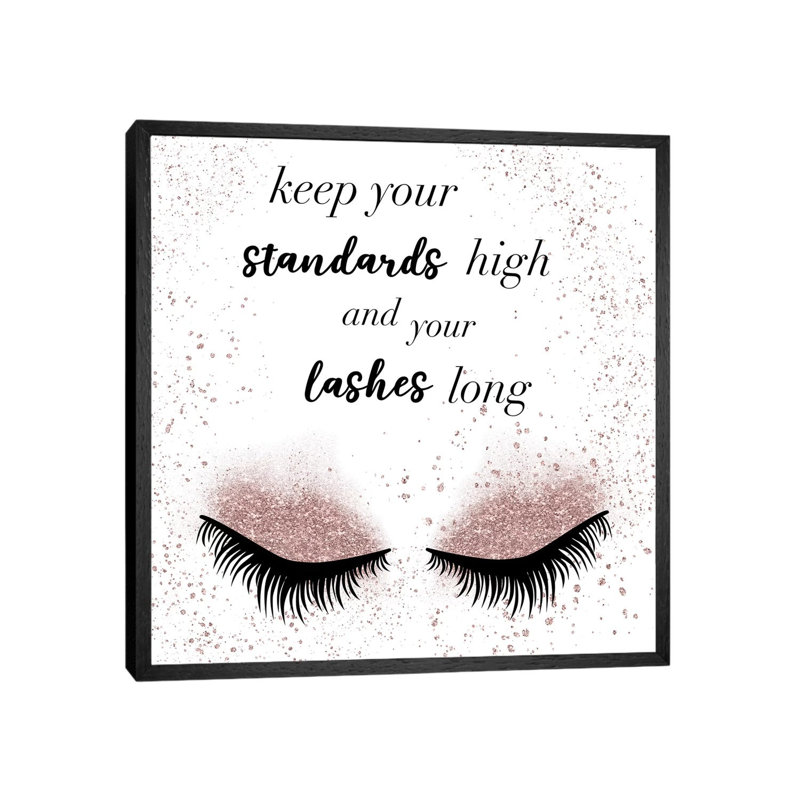 Lashes Long by Natalie Carpentieri - Print on Canvas, 66.04cm H x 66.04cm W x 3.81cm D, Black Framed Canvas