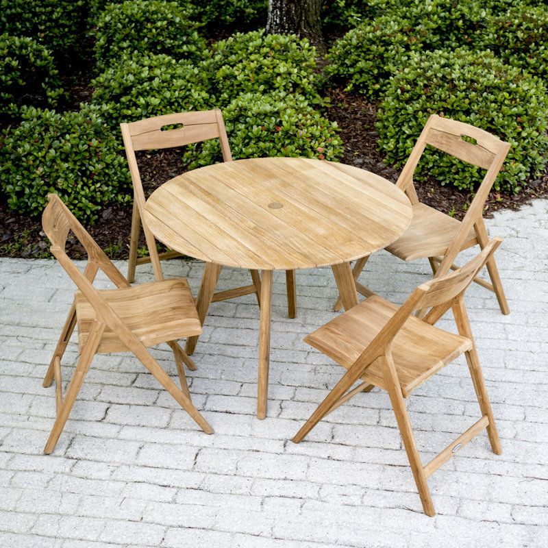Outdoor Round Teak Dining Table