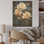 «Opulent Reflections Lotus I», art mural sur bois de pin naturel