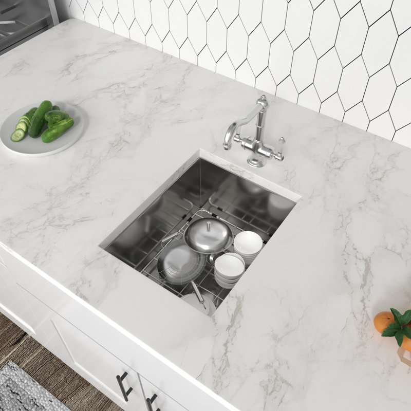 Évier de cuisine encastré L 15 po x l 20 po Angles