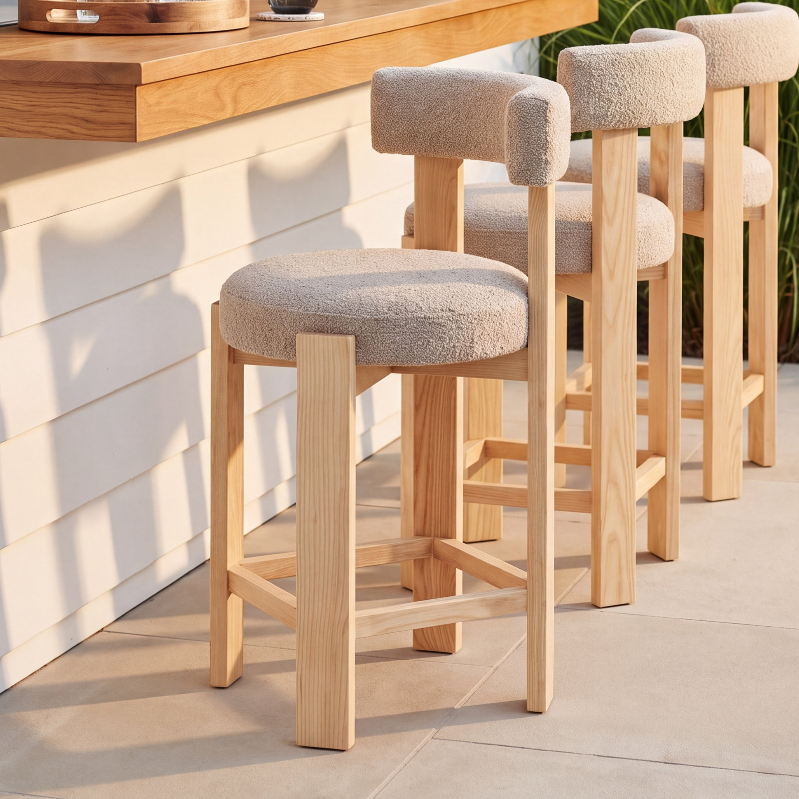 Eugenia 24" Bar Stool, Brown