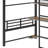  Bowmin Full Size Metal Loft Bed Frame With Storage Shelf And LED Light