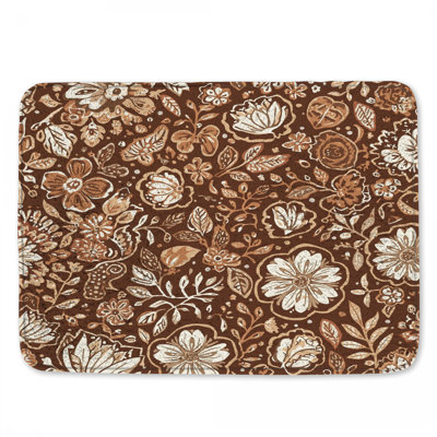 Floral Botanical Pattern Bath Mat