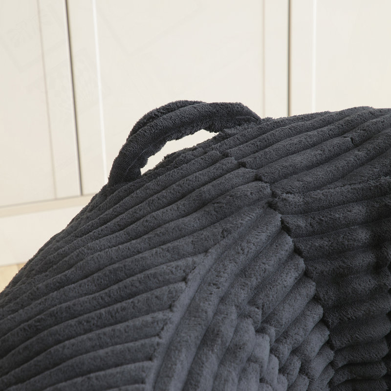 Fauteuil à billes en velours côtelé, Noir