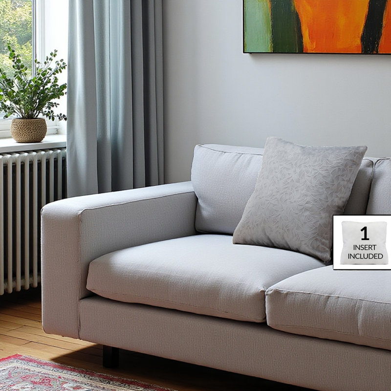 Coussin Alvere à finition florale à motif floral, H 17,75 po x l 17,75 po x P 5,75 po