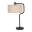 Ensemble de 3 lampes de table et de plancher en métal, abat-jour en lin, noir, moderne et neutre 14 po x 20 po x 61 po