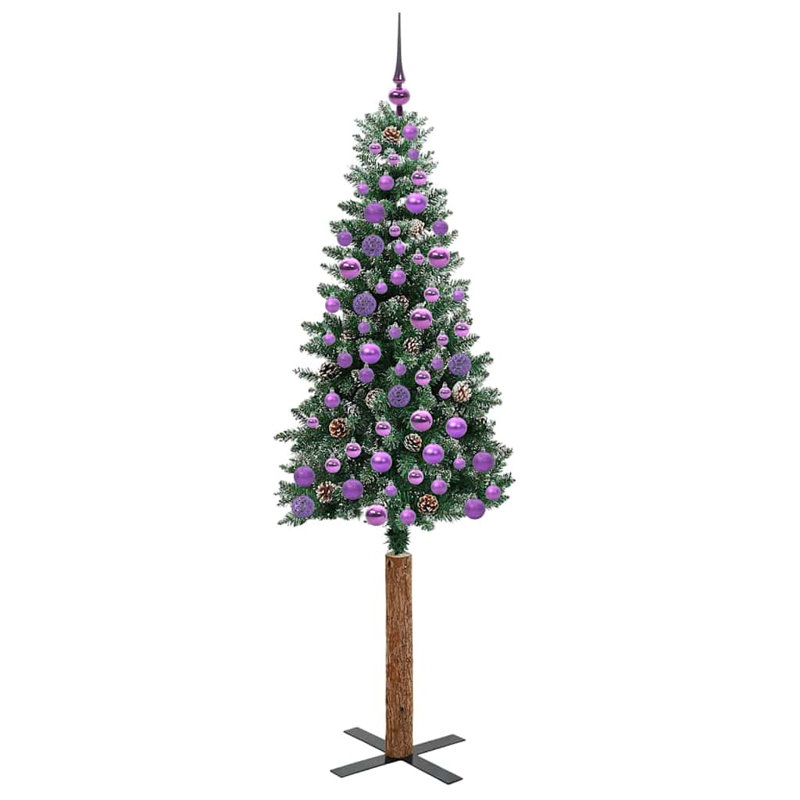 Slim Christmas Tree with 150 LEDs, 5.91' H, Purple