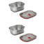Black+Blum Set of 2 Steel Rectangular Food Box Small - Grey