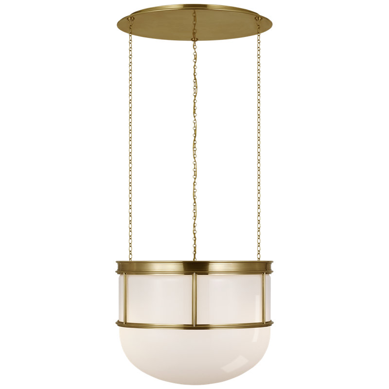 Chapman & Myers Pendant, 3, 18.5" H x 24" W x 24" D, Antique-Burnished Brass