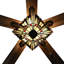 Ventilateur de plafond de 52 po avec vitrail et bronze huilé de style Mission Aibek-499906019