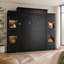 Grand lit escamotable avec lumières DEL et tablettes de rangement