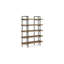 Tey Bookcase, 5 Display Shelves, Brown Mango Wood, Grey Metal Frame