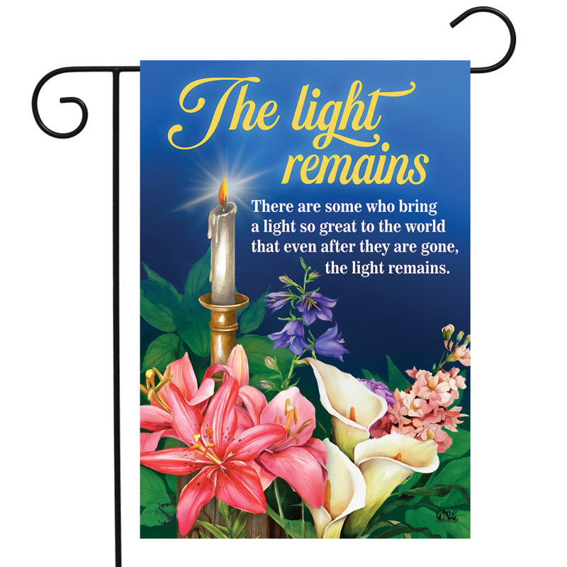 Drapeau de jardin «The Light Remains Bereavement»
