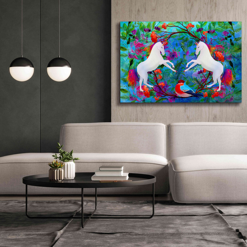 «White Horses In My Dream» par Ata Alishahi, estampe numérique sur toile, H 40 po x l 60 po x P 1,5 po