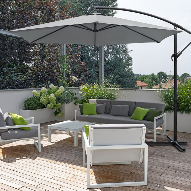 Parasol en porte-à-faux 10 pi Arabella, Gris