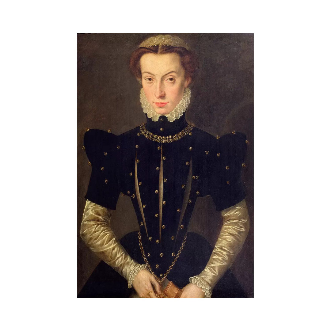 Portrait Of The Blessed Margaret Of Lorraine by Catharina Van Hemessen - Wrapped Canvas Painting