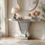 39.17'' Glass Top Console Table