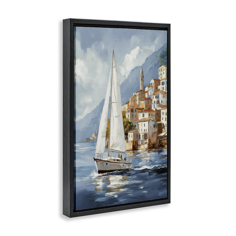 Voilier par Coastal Port, art mural sur toile flottante, design par Raymond Powers, H 31 po x l 21 po