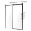 Porte de douche sans cadre 58-59 x 75 en verre trempé transparent 5/16 en noir mat