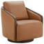 Fauteuil demi-tonneau pivotant de 32 po de largeur Nieve Hinnant-1132893108