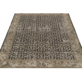 Distressed Homage Hand Knotted Wool Geometric Area Rug