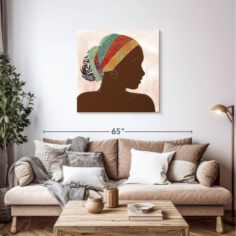 Portrait africain Leisha I, H 36 po x l 36 po