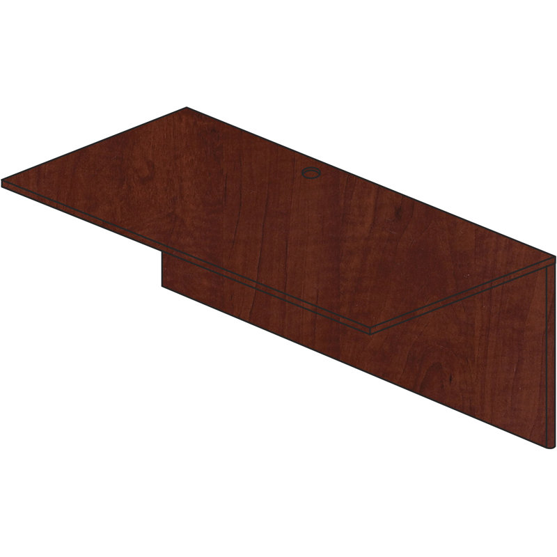 Nabil 29" H x 35" W Desk Bridge and Connector, Cherry