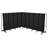 Otis Sound Dampening Premium Quality Mobile Room Divider, Black Frame-122529763-121889600